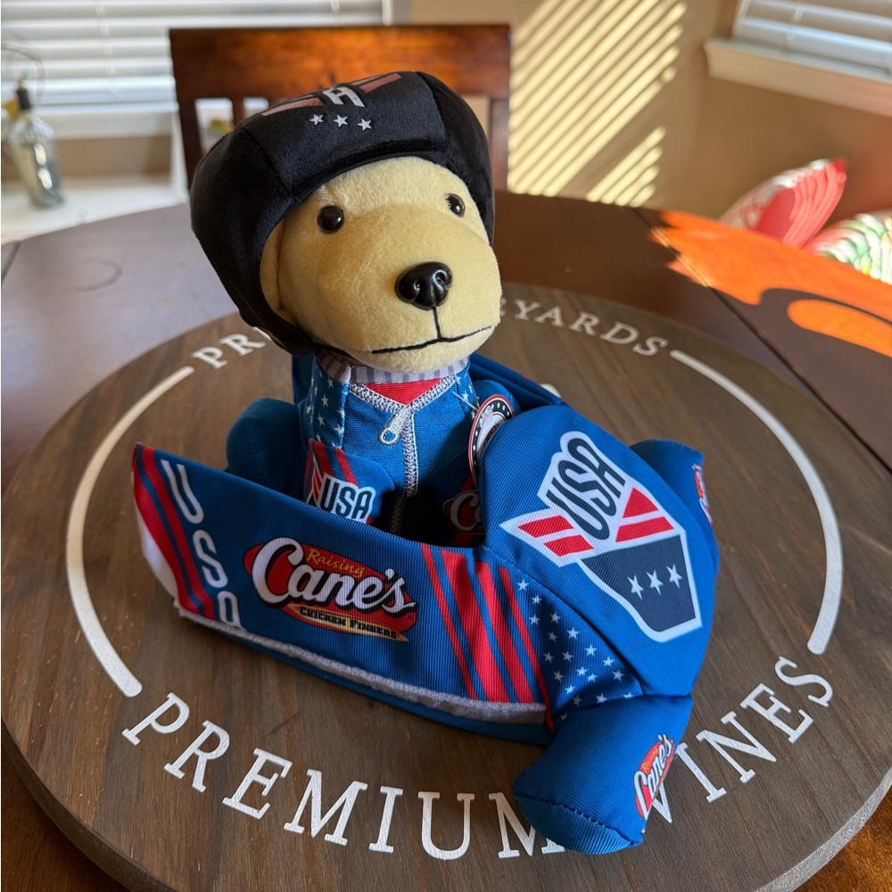 Raising Cane’s 2026 Limited Edition Plush Puppy Dog USA Olympics Bobsled SEALED